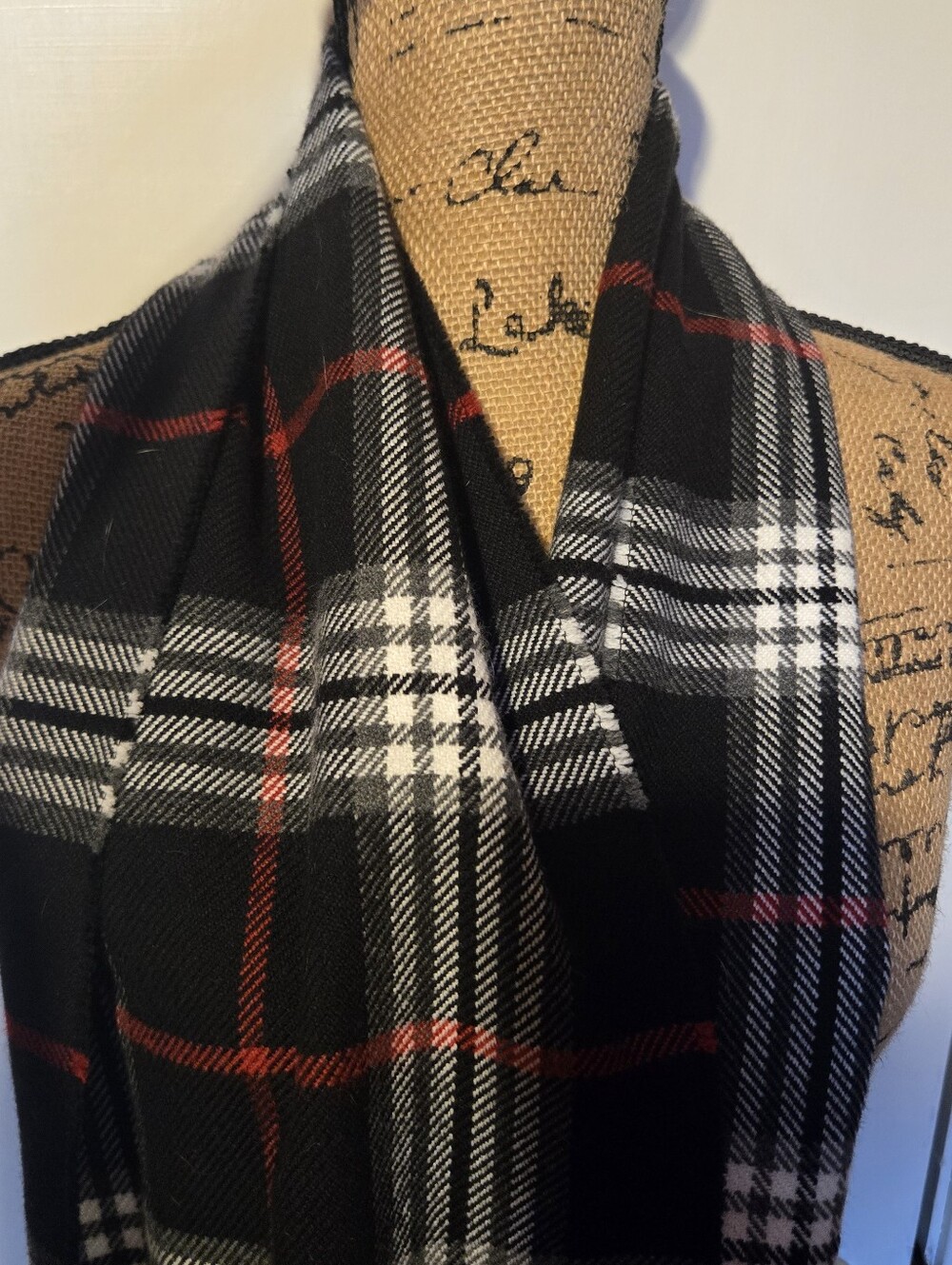 Black/Red/White Scarf